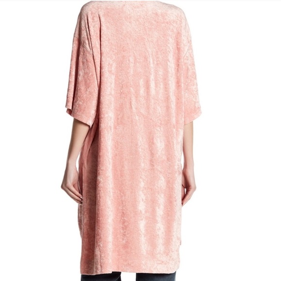 Free People The LuxCrushed Hi-Lo Velvet Top Size L - Picture 3 of 4